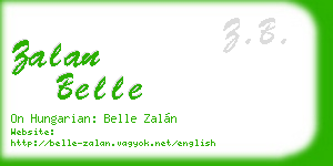 zalan belle business card