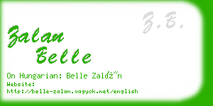 zalan belle business card